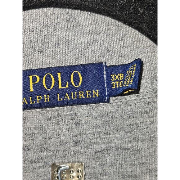 Polo Ralph Lauren 1/4 Zip Sweater - Gray - Mens 3XB - Picture 3 of 5